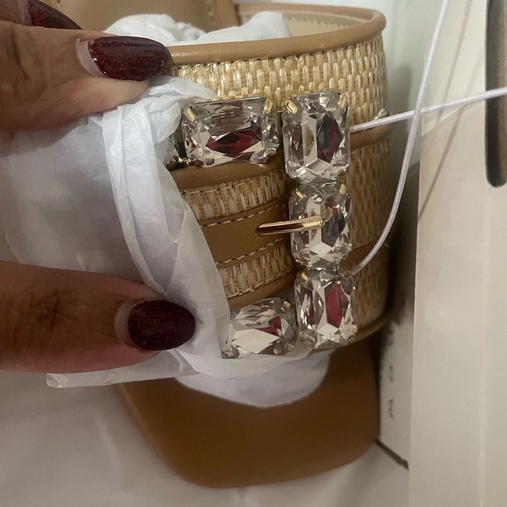 a new day Tan and Cream Mules with Block Heel - Picture 8 of 13